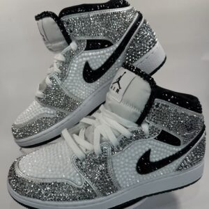 Custom Bling Jordan Mid Sneakers